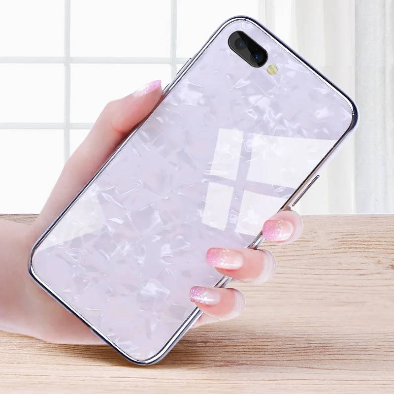 Белый Блестящее стекло ЧЕХОЛ ДЛЯ Vivo V 9 7 5 лет 97 71 69 85 83 81 66 67 75X23 flash Мрамор закаленное Стекло Телефон задняя крышка Fundas бренд - Цвет: Белый