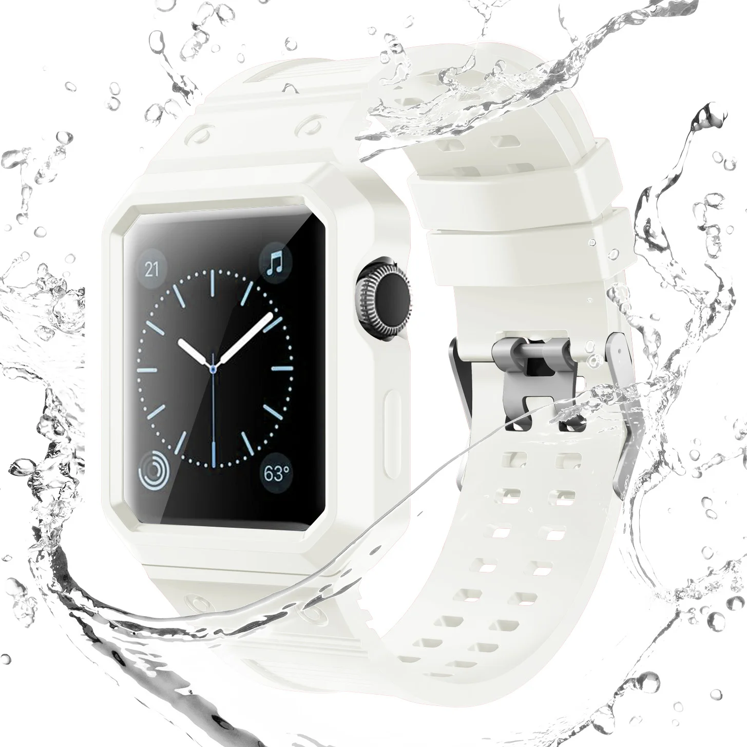 Ремешок для часов Apple Watch 42/38 мм водонепроницаемый резиновый браслет из ТПУ с