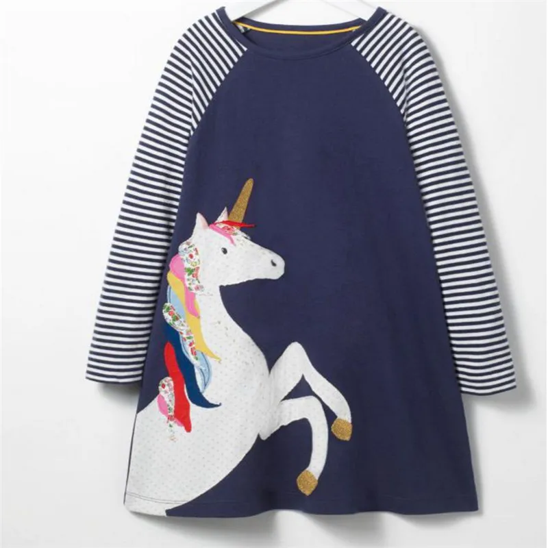 Jumping meters new designed girls dress kids cute cartoon spring autumn with printed two birds top quality clothing | Детская одежда и