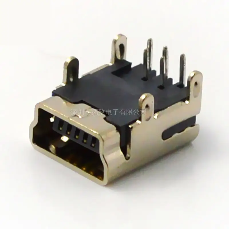 100 шт. полный разъем MINI USB 90 градусов мини четыре контактный материнская