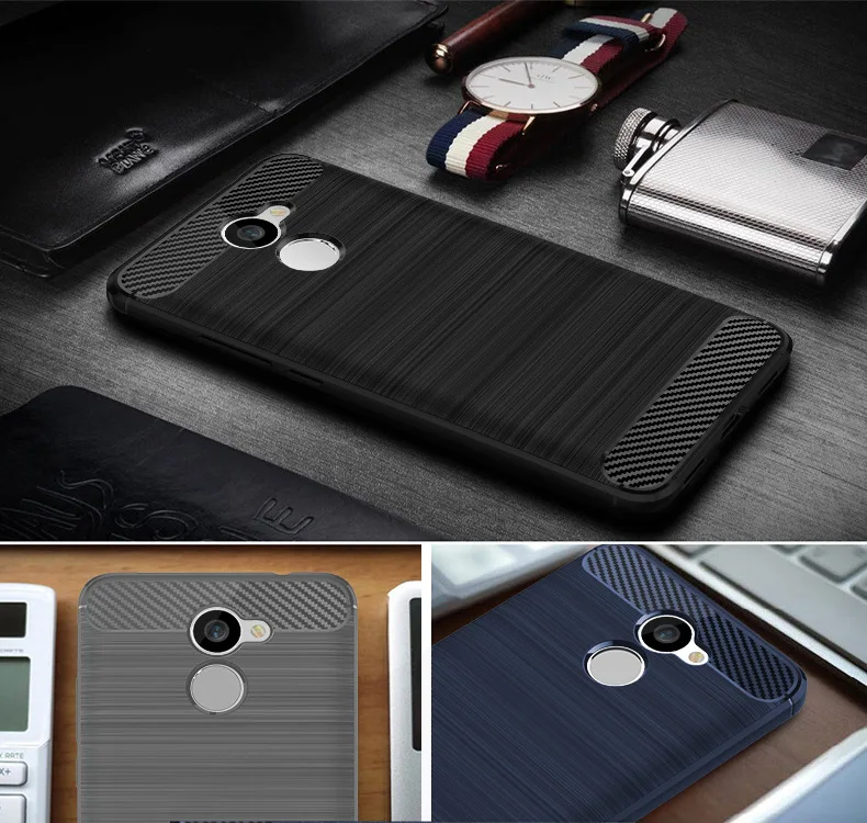 Бизнес чехол для huawei P Smart Mate10 Y3 Y5 Y6 Y7 2018 углеродного волокна Стиль мягкие