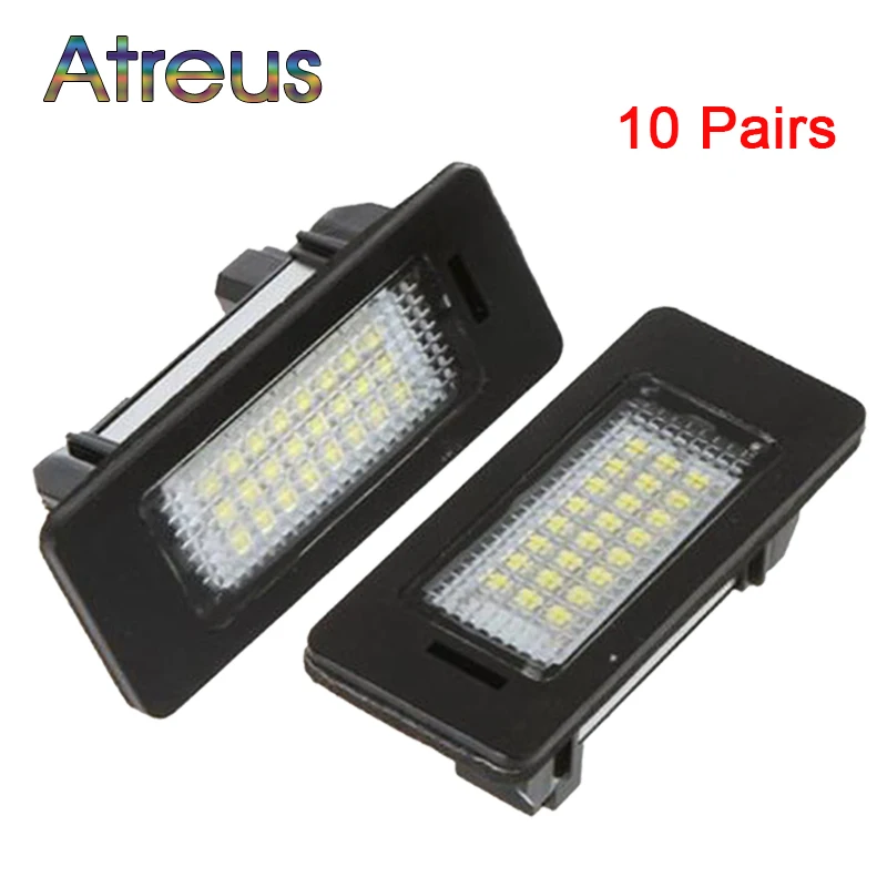Atreus 10 пар Автомобильный светодиодный фонарь для номерного знака 12 В без ошибок BMW