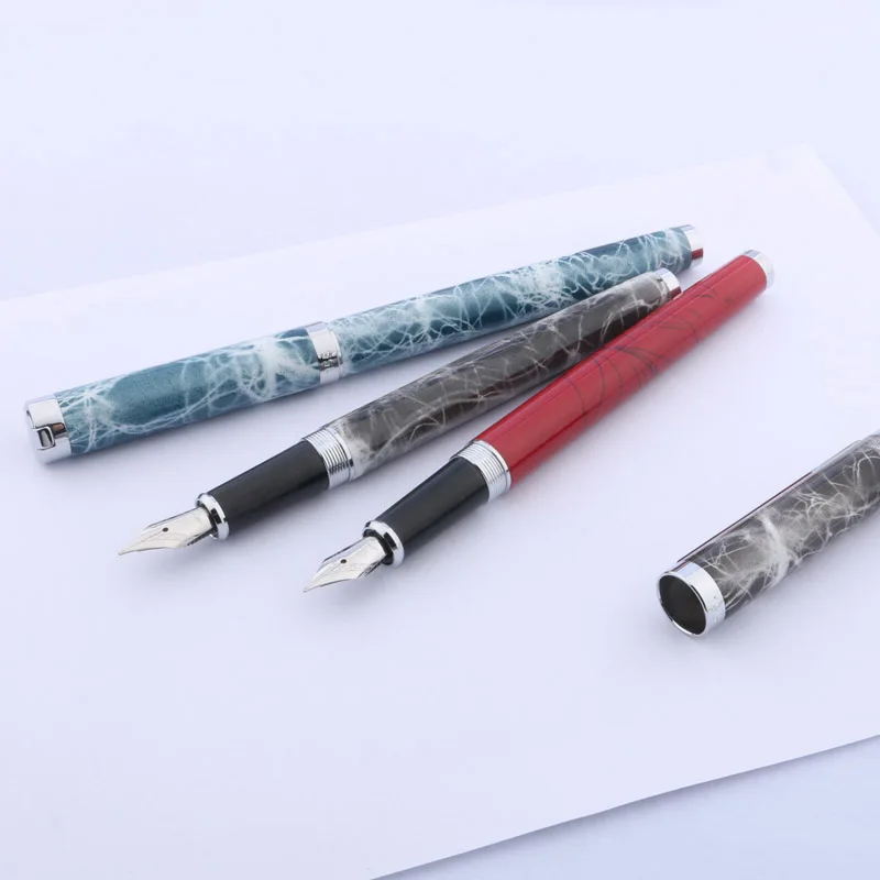 Высокое качество jinhao Новый Серебряный классический металлический синий мрамор