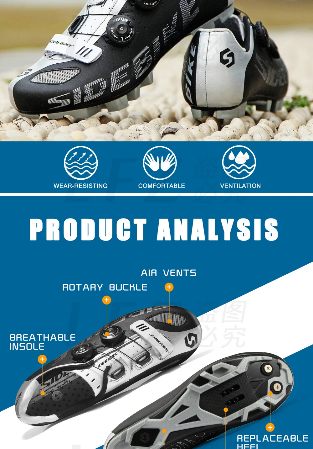 Sidebike/Обувь для горного велосипеда; Мужская профессиональная обувь для велоспорта; кроссовки для горного велосипеда; Нейлоновая подошва; sapatilha; удобная дышащая обувь