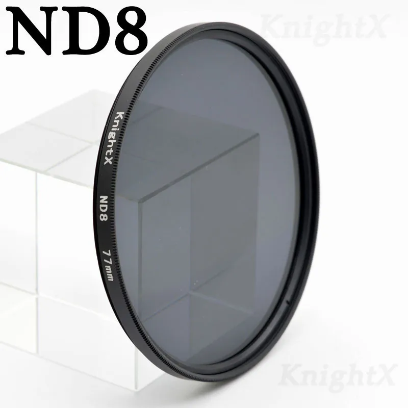 Фильтр для объектива камеры KnightX ND2 ND4 ND8 ND16 ND 52 мм 58 67 77 canon eos sony nikon 400d d70 комплект