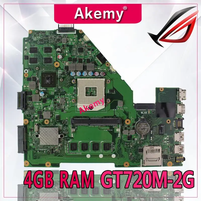 Akemy Новинка X550VC материнская плата для ноутбука For Asus R510V X550V X550 тест оригинальная 4G