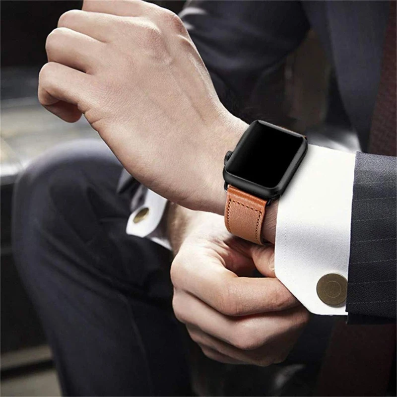 Ремешок для apple watch band 4 44 мм 40 42 38 браслет из натуральной кожи ремешок часов iwatch