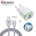 Устройство зарядное GEUMXL с двумя USB-портами и штепсельной вилкой европейского стандарта