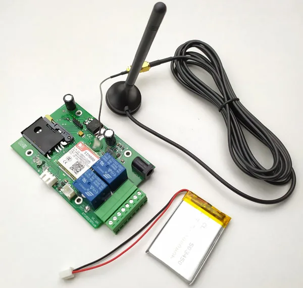 RTU5015 плюс GSM пульт дистанционного управления с двумя сигнальными входами и одним релейным выходом и батареей управления SMS для отключения питания