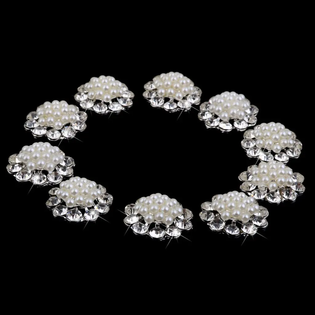 EDT-искусственный жемчуг цветок пуговицы ремесло украшения 20 мм упаковка из 10 |