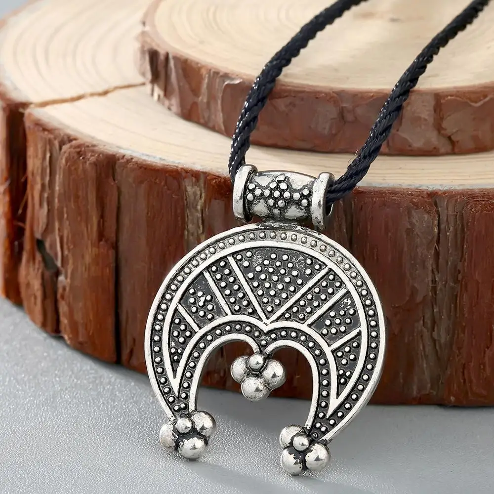 Chereda Tricorn Lunula женское ожерелье s защитный амулет Мужская веревка цепочка