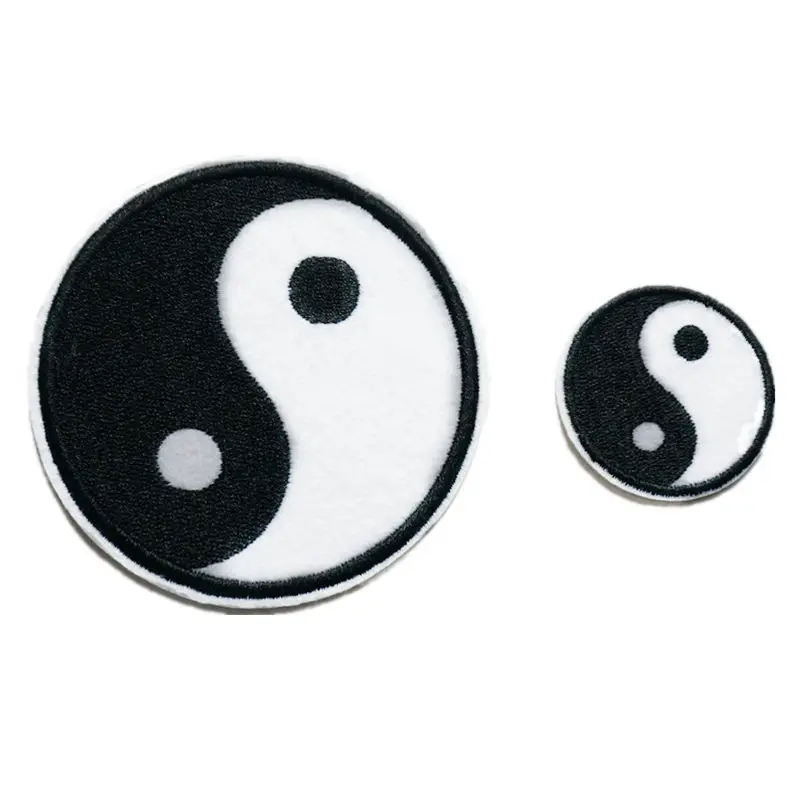 2 размера вышитая нашивка Tai Chi биполярная вышивка Инь Янь утюгом нашивки для