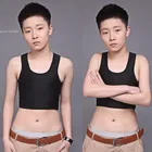 Лидер продаж! Les Лесбиянки Tomboy Повседневное из дышащего материала с пряжкой; Полуботинки в грудь бандаж Транс жилет топы S-XL Бесплатная доставка Большие размеры