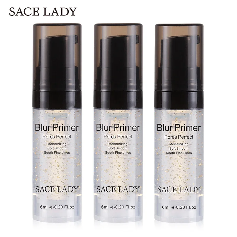 03 Blur Primer x3 Sace Lady Pore Невидимый размытый праймер основа лица 24 k Золотая основа под макияж контроль масла Профессиональный матовый макияж поры косметика - Цвет: 03 Blur Primer x3