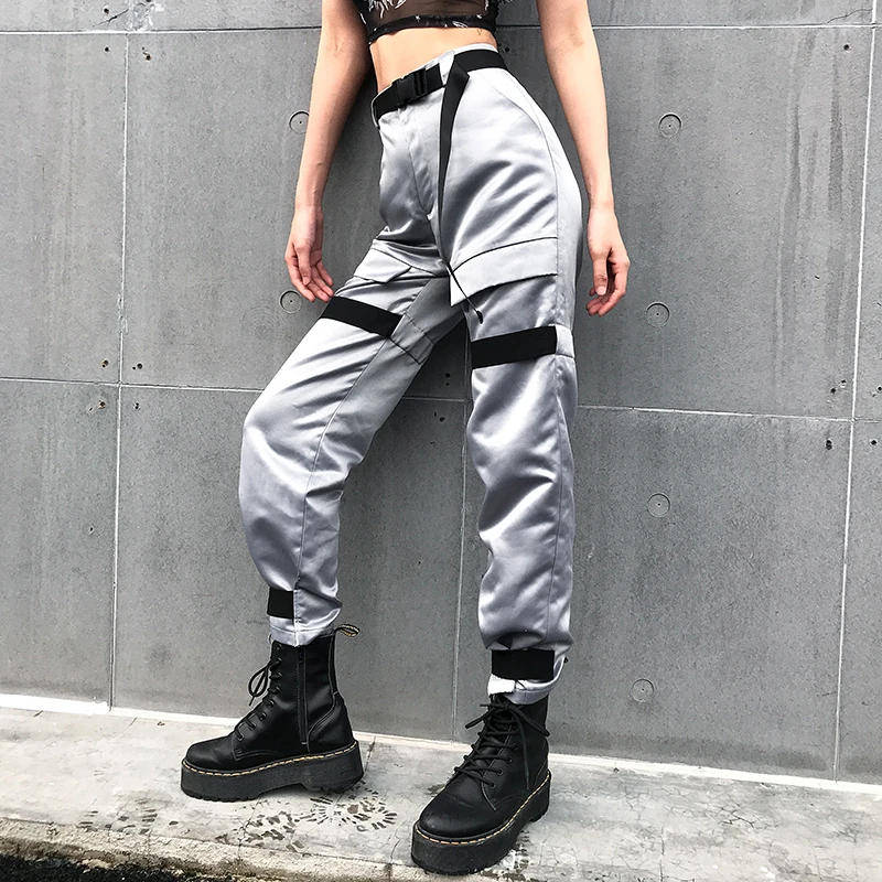 Брюки Харадзюку Для женщин 2019 Новый Повседневное Высокая Талия Женская мода