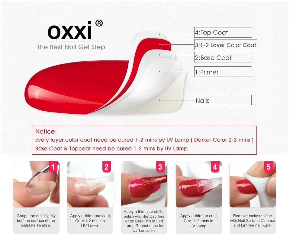 Oxxi 8 мл УФ-гель для дизайна ногтей лак для ногтей резиновая основа и верхнее покрытие набор для дизайна ногтей долговечный светодиодный маникюрный Гель-лак
