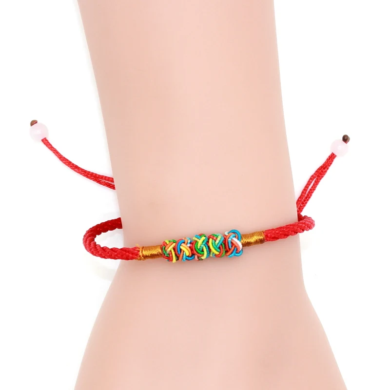 Радужный кукурузный узел искусственная красная веревка плетеная бижутерия| |