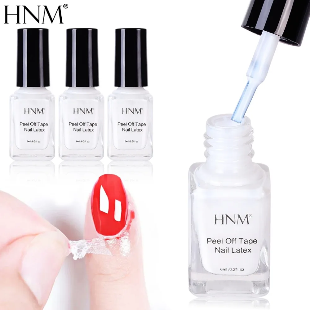 Лак для ногтей HNM 6 мл белый латексный пластырь краска гелевого покрытия эмаль