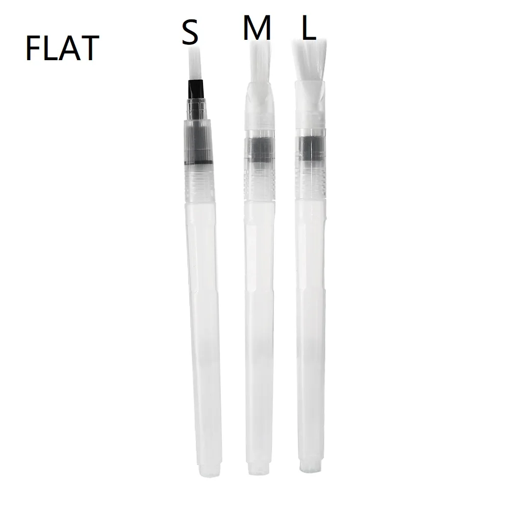 1set Flat Tips 3 шт./компл. S/M/L практика каллиграфии торт украшения искусства картина написанная акварелью кисть пилот чернил многоразового кисточек для рисования количество ручка - Цвет: 1set Flat Tips