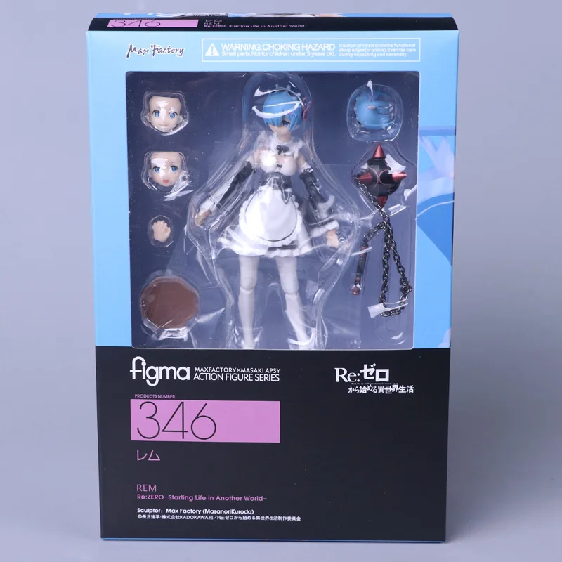 Аниме Re: жизнь в другом мире от нуля Rem Figma 346 ПВХ фигурку Коллекционная модель