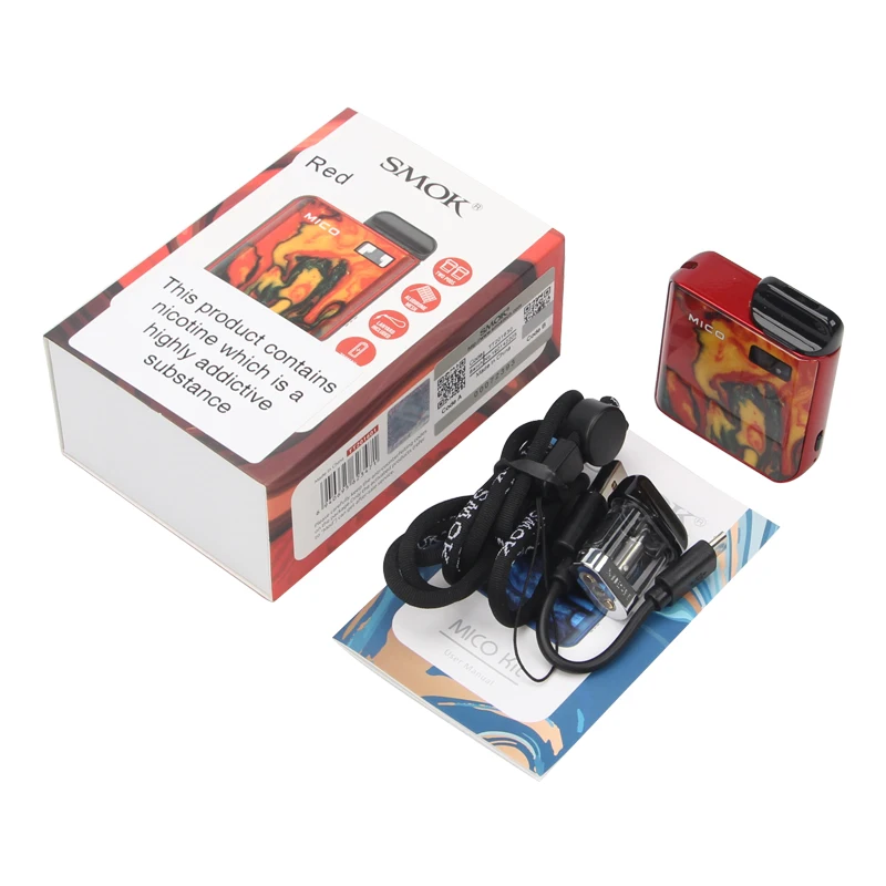 SMOK MICO Vape Pod Kit 10 26 Вт Мико мод с 700 мАч батарея 1 7 мл картридж сетка электронная