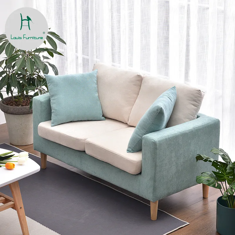 

louis fashion Living room sofas simple modern double cloth Nordic style