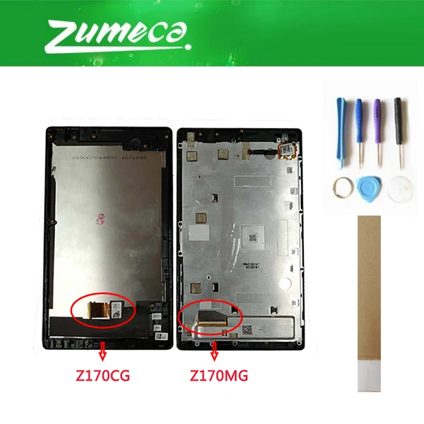 ЖК дисплей 7 0 дюйма для Asus ZenPad C Z170MG Z170CG P01Y P01Z Z170 + панель сенсорного экрана с рамкой
