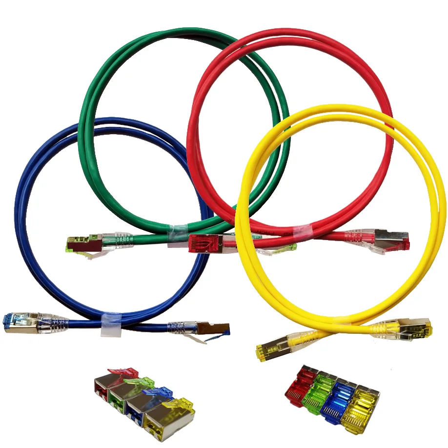 15 футов/4 5 м SFTP Cat 5e кабель Patchcord многожильный медный Cat5e сеть 350 МГц позолоченная