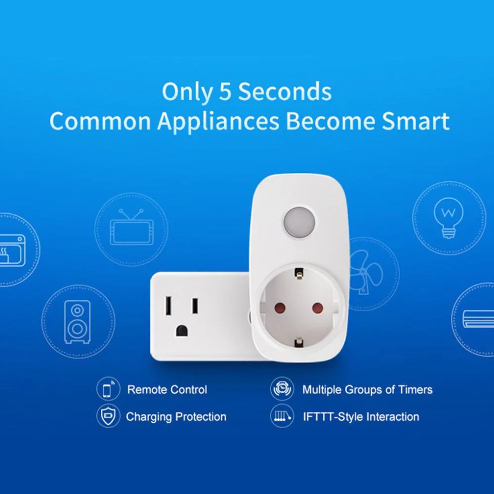 Оригинальный Wi Fi переключатель Broadlink SP3S умная розетка работает с ALexa Google Home 1/2/3/5