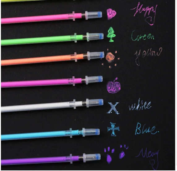1Pen+ 8 Refill/Набор цветной мелок гелевая ручка DIY Украшение для альбома цветные ручки набор школьные товары канцелярские принадлежности
