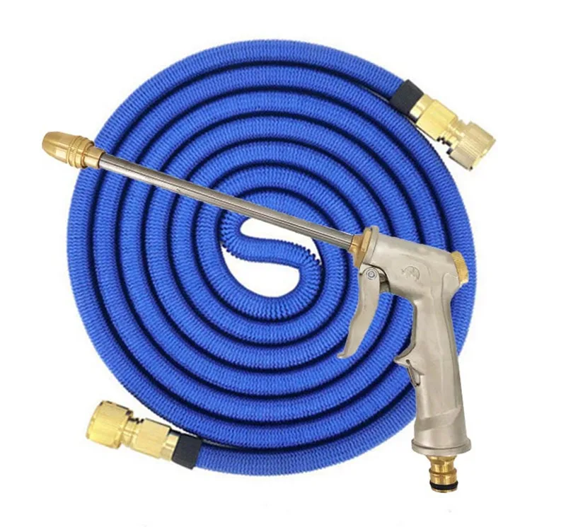 Garden hose set-2 Горячий 25FT-100FT садовый шланг вытяжной, гибкий шланг для полива резиновый шланг для автомойки опрыскиватель для сада Lrrigation поставки - Цвет: Garden hose set-2