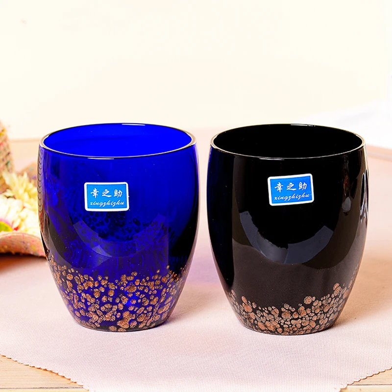 

Europe Golden Sand crystal glass Wine glass Goblet champagne glasses Water cup cocktail juice cup Decanter glass cup decorative
