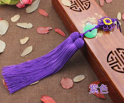 purple 5 шт/лот китайский узел кисточкой смешанный хлопок шелк серьги с кисточками ювелирные аксессуары для колье и сумки автомобильный брелок - Цвет: purple