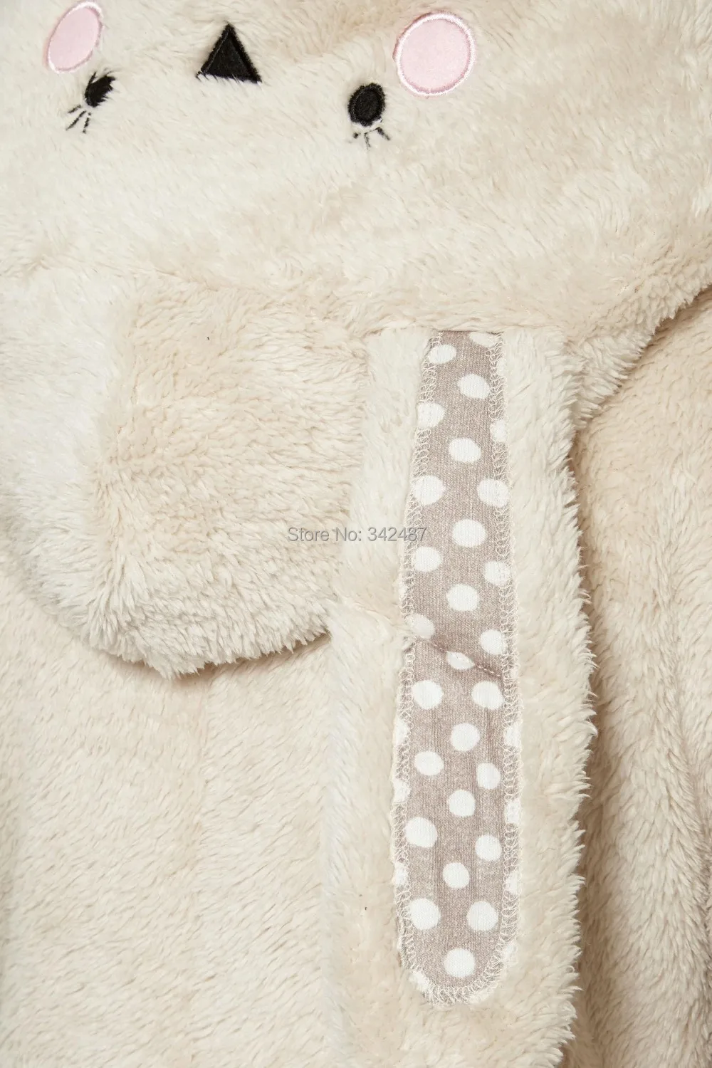 

Winter woman's Rabbit/fox onesie one piece jumpsuit kawaii Zip Hoodies pajamas 0.75KG