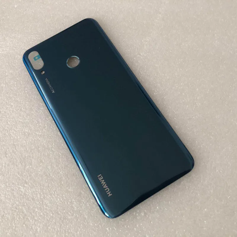 BLUE for enjoy 9P Чехол для huawei Y9 /Enjoy 9 plus, задняя крышка для батареи, чехол с боковой кнопкой питания, стеклянная линза для камеры, задний корпус - Цвет: BLUE for enjoy 9P