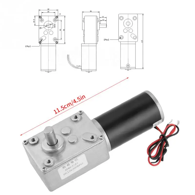 12V 200 об/мин Шестерни ed мотор 5840 31ZY постоянного тока с постоянным магнитом турбо