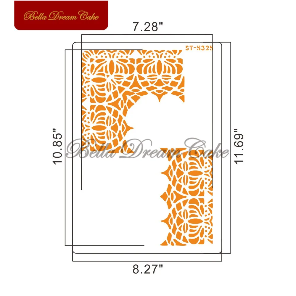 Цветочный каркас дизайн трафарет для торта инструмент пластиковая роспись