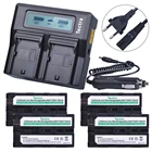 Tectra 4Pcs 2600mAh NP-F550 NP-F570 CCD-SC55 батареи для Sony CCD-TRV81 DCR-TRV210 NPF550 NPF570 аккумулятор + быстрое зарядное устройство с ЖК-дисплеем