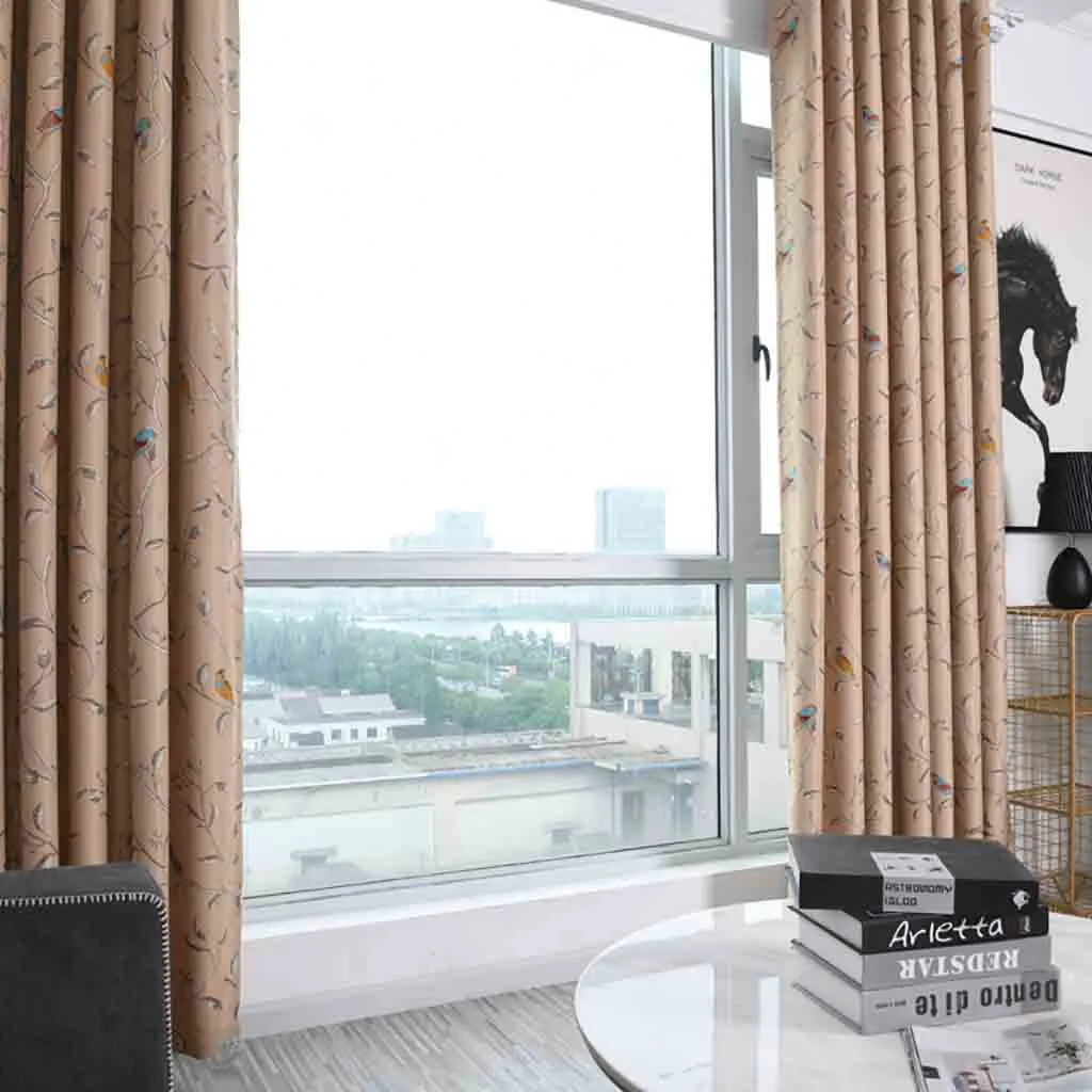 1 шт. затемненная занавеска для окна с принтом птицы Полиэстеровая ткань толстая