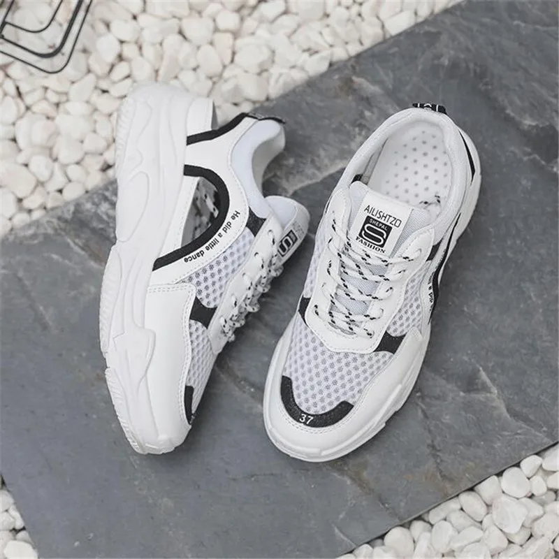 2019 Весенняя Новая женская повседневная обувь удобные дышащие женские кроссовки