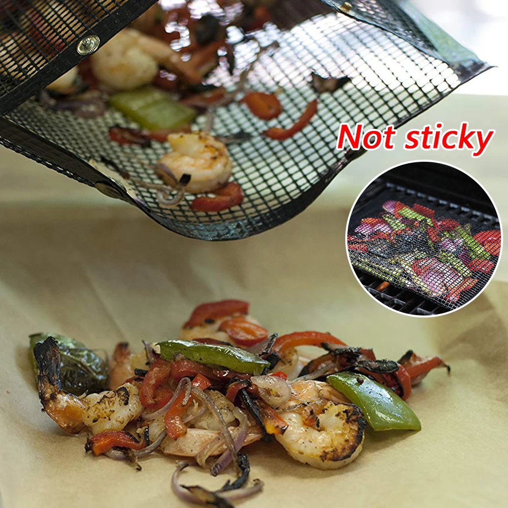 Hot New Non-Stick Mesh Grilling Bag Outdoor Picnic Tool Barbecue Reusable And Easy To Clean BBQ Bake | Дом и сад