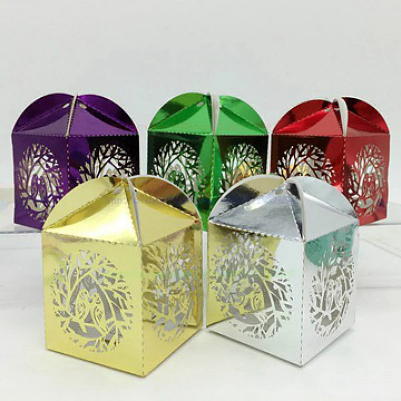 50 шт. коробка для конфет с лентой|box with ribbon|box birthdaybox wedding |
