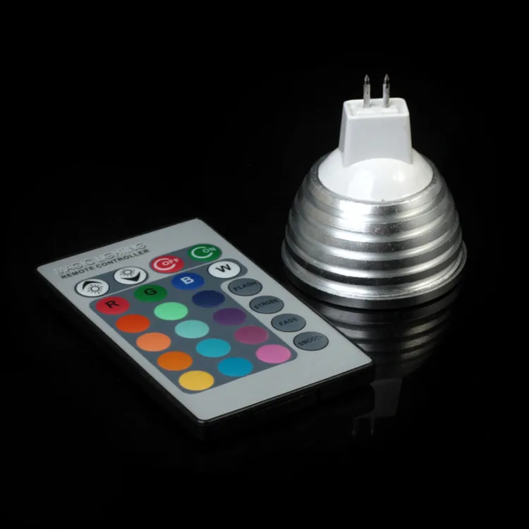 E27 E14 GU10 MR16 RGB Светодиодный прожектор волшебный RGB Светодиодный светильник с ИК-пультом дистанционного управления 16 цветов