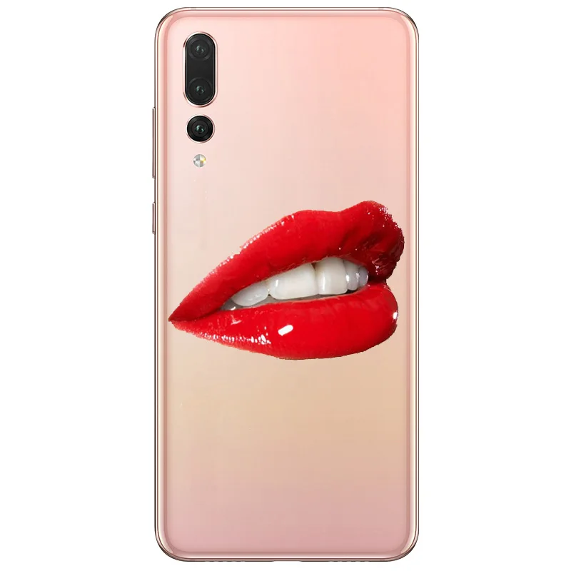 Kylie Jenner Sexy Girl lips lipstick kiss pattern Red soft cover phone cases for huawei p8 p9 p10 p20 lite plus pro |