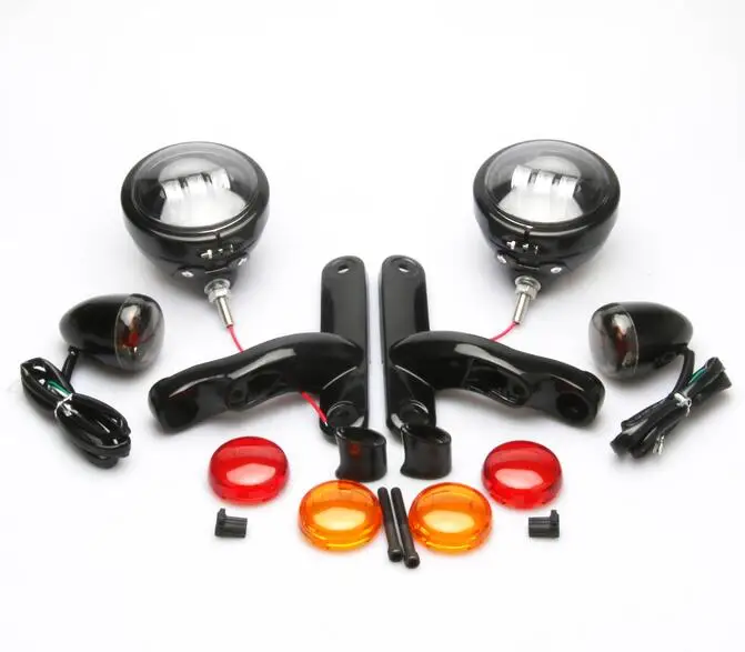 

Motorcycle black Auxiliary Lighting Fog light Bracket For Harley Touring street glide roadking CV 2006-2017