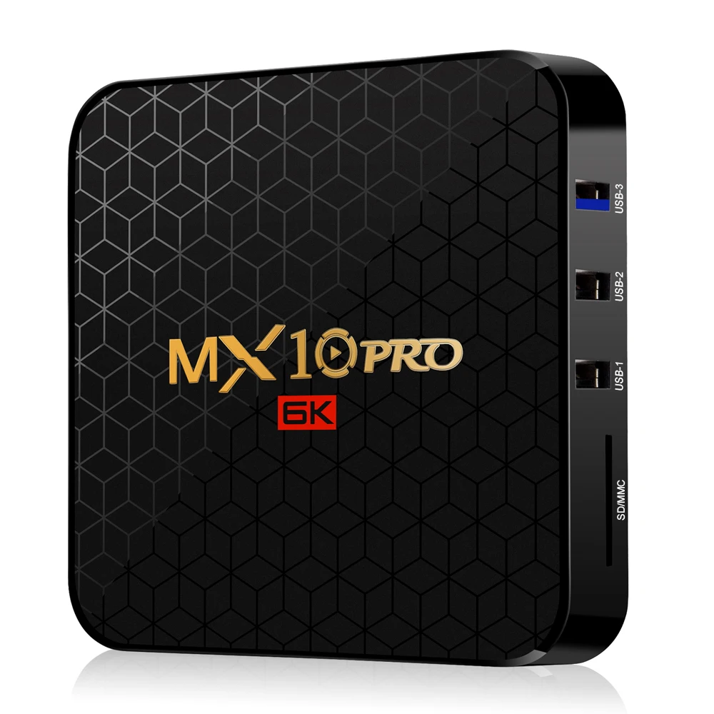 

ТВ-приставка MX10 Pro, Android 9,0, 6K HD медиаплеер, 4 ГБ/64 ГБ, четырехъядерный Allwinner H6, UHD телеприставка, 2,4G WiFi USB 3,0 H.265