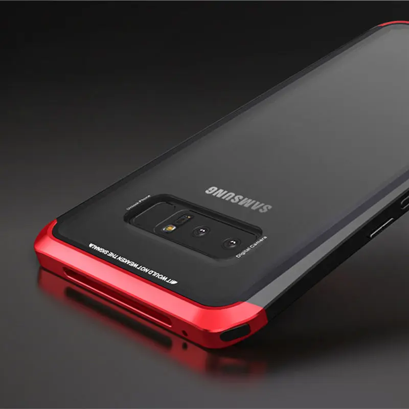 Для Galaxy Note 8 Чехол 9 Note8 прозрачный металлический стеклянный чехол для samsung Galaxy Note 8 Чехол 9 для coque samsung Note 8 Чехол 9