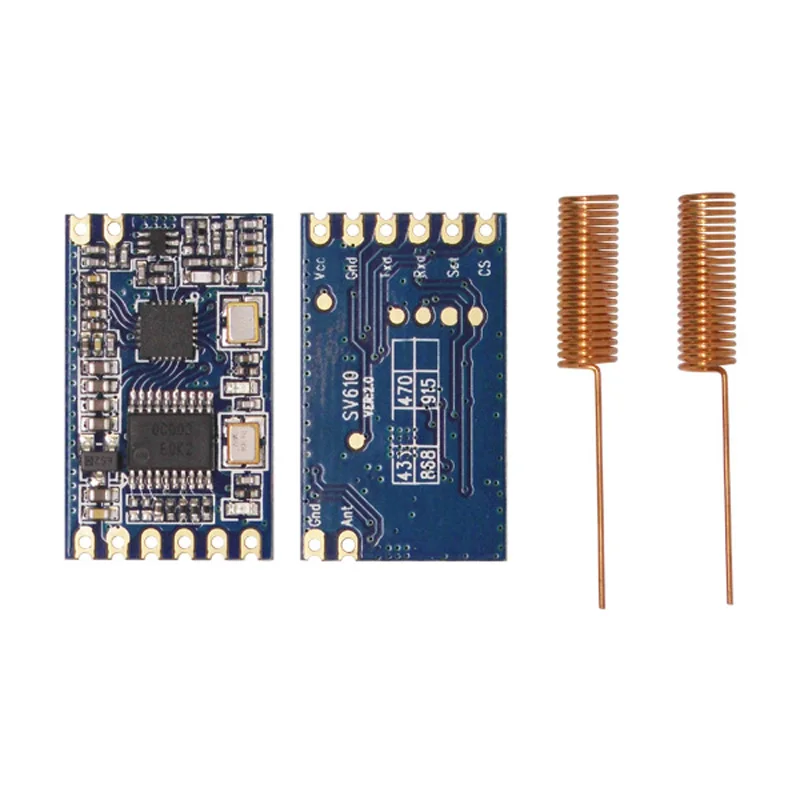 6 шт./Лот 100 мВт 1 4 км si4432 беспроводной трансивер TTL встроенный 433/470/868/915 МГц модуль