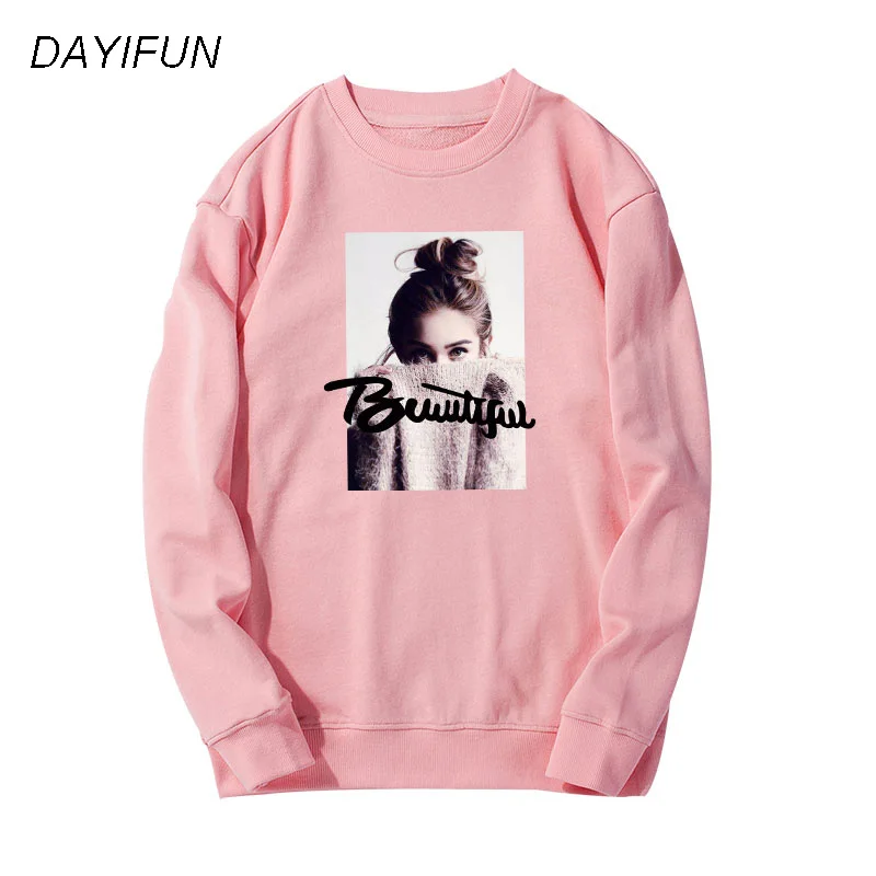 DAYIFUN Новая Осенняя хлопковая уличная толстовка брендовые толстовки Женская