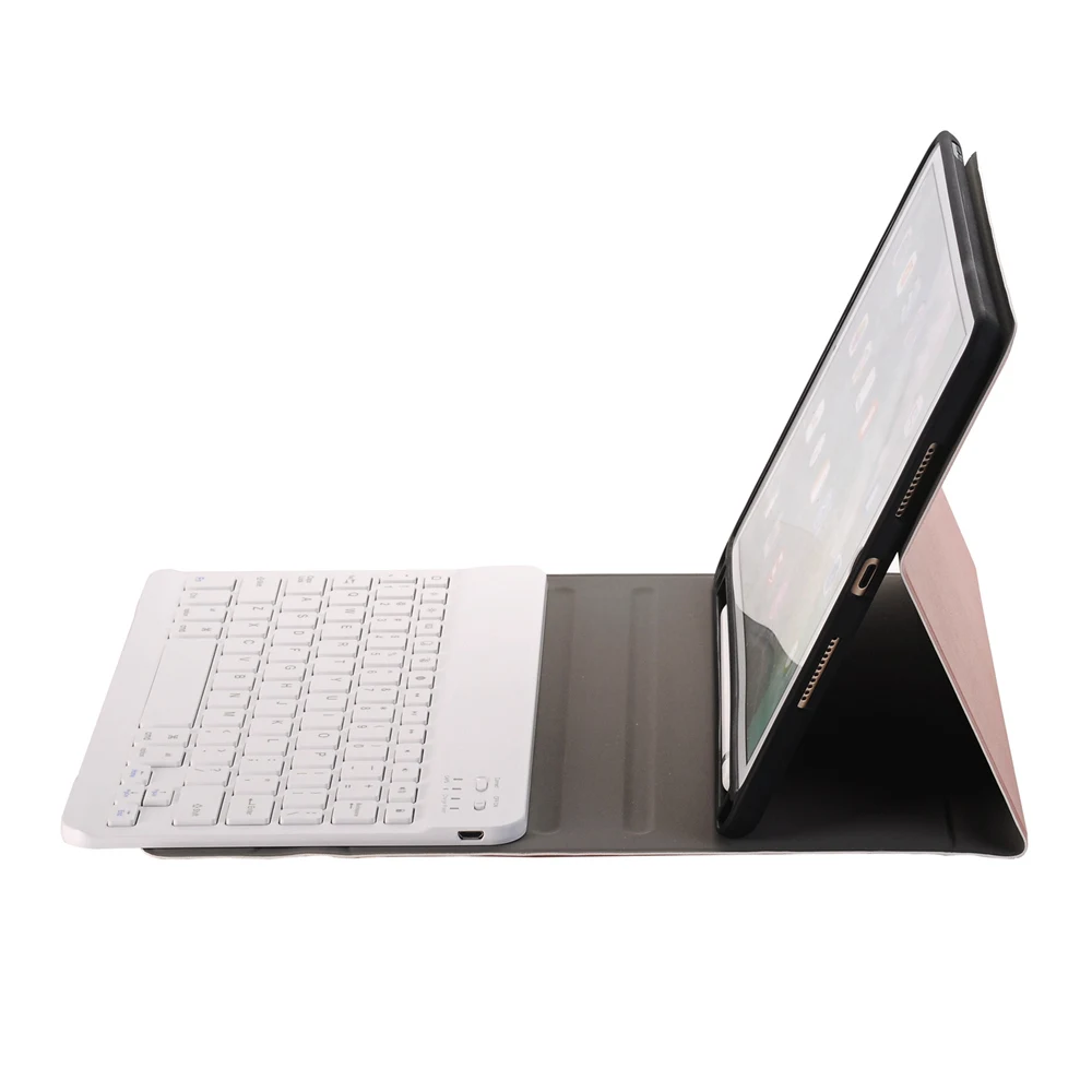 Для iPad Air 3 10 5 Съемный Bluetooth русский/испанский/Иврит Клавиатура + Тонкий Стенд PU